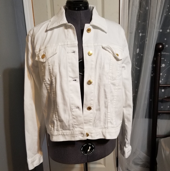Michael Kors Jackets & Blazers - SALE! HP🌈 Michael Kors White Denim Jacket